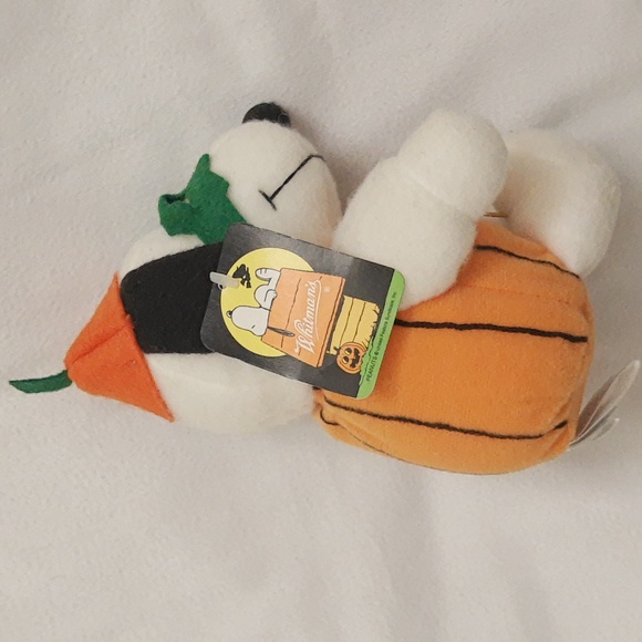 Peanuts Snoopy In Pumpkin Costume 6 inch Plush Halloween Holiday Collectible NWT - Picture 4 of 16